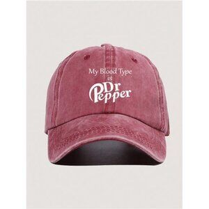 Cool Hippie Curved Brim Baseball Cap, Dr. Pepper Printed Vintage Trucker Hat